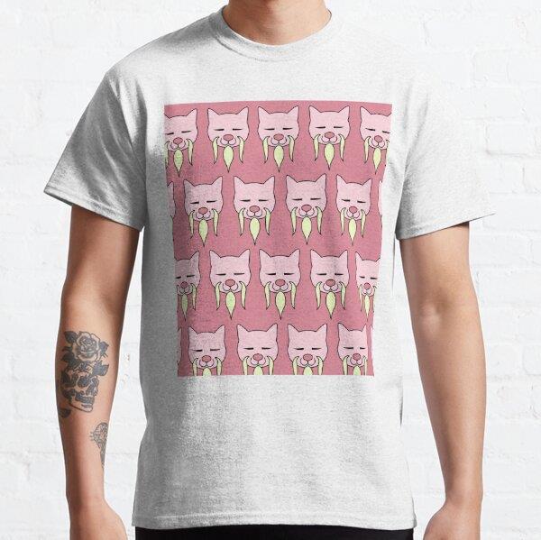 the miaw teacher, funny cat pattern Tasarım Baskılı Tişört (bol kalıp t-shirt)