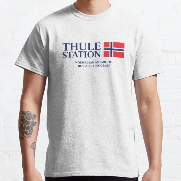 The Thing - Thule Station Antarctica White Tasarım Baskılı Tişört (Bol kalıp t-shirt)
