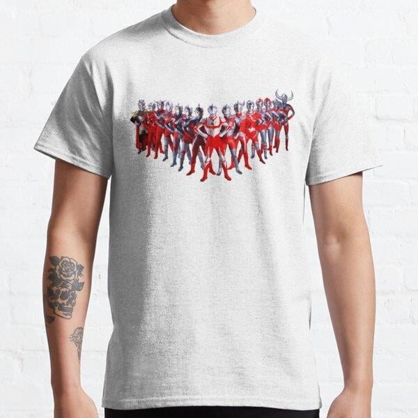 The Ultramen! Tasarım Baskılı Tişört (bol kalıp t-shirt)