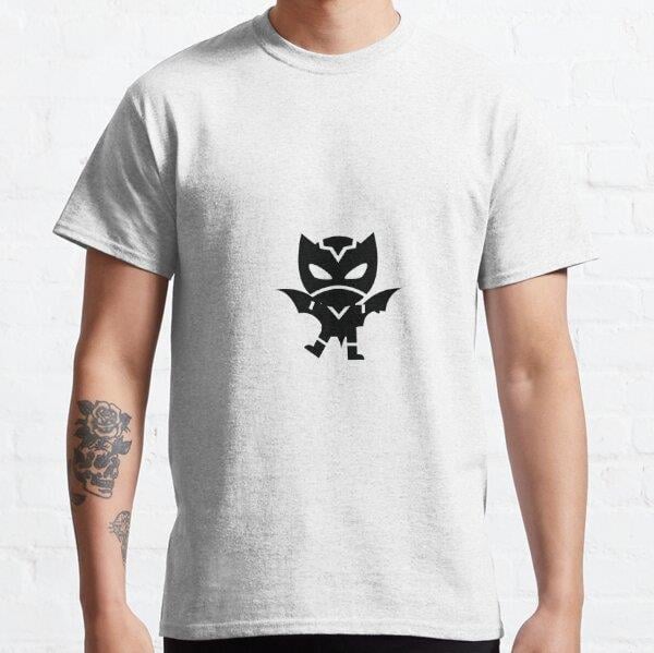 Tiny Black Hero Bat Tasarım Baskılı Tişört (bol kalıp t-shirt)
