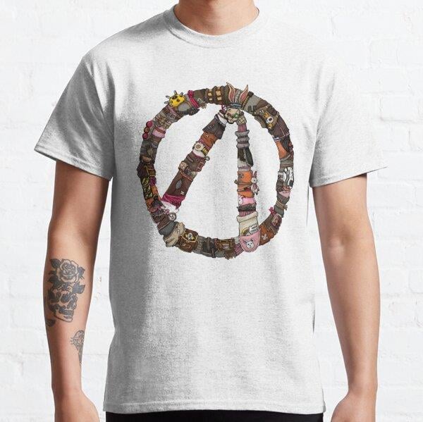 Tiny Tina Vault Hunter Symbol Tasarım Baskılı Unisex Tişört (Bol kalıp t-shirt)