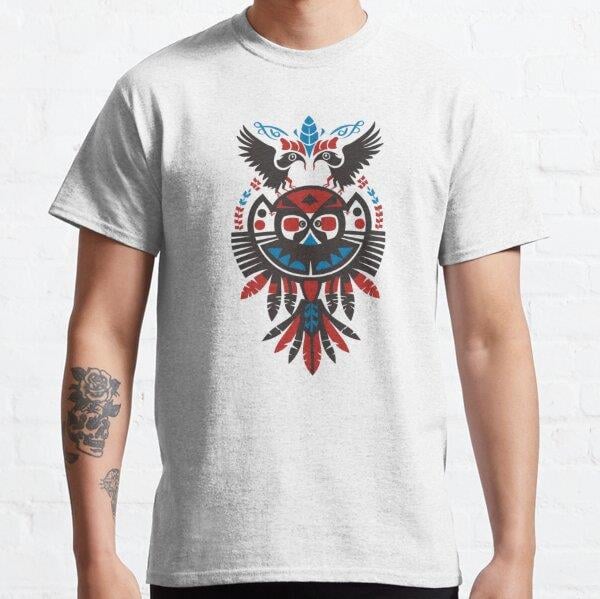 Totem Animal Owl Tasarım Baskılı Tişört (Bol kesim t-shirt)