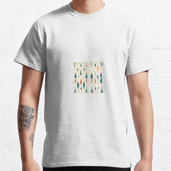 Tribal Patterns Tasarım Baskılı Tişört (bol kalıp t-shirt)