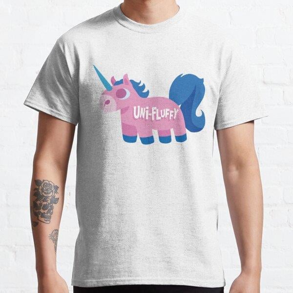 Unicorn Uni-Fluffy Tasarım Baskılı Tişört (Bol kesim t-shirt)