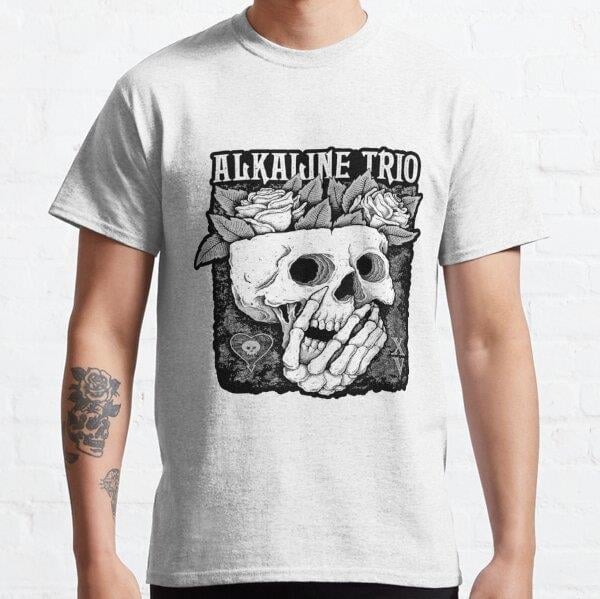 Unisex Alkaline trio Baskılı T-Shirt (Rahat Kalıp Tişört)