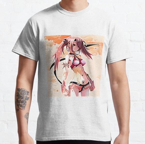 Unisex Anime Bikini Girl #47 Tasarım Baskılı T-Shirt (Rahat Kalıp Tişört)