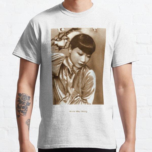 Unisex Anna May Wong Film Actress Vintage Portrait Baskılı T-Shirt (Rahat Kalıp Tişört)