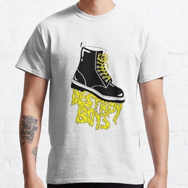 Unisex art special from band Destroy Boys  Baskılı T-Shirt (Rahat Kalıp Tişört)