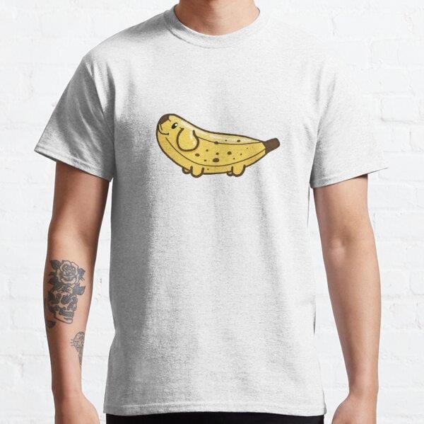 Unisex Banana Dog Baskılı T-Shirt (Rahat Kalıp Tişört)