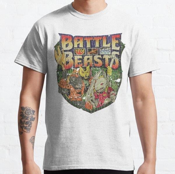 Unisex Battle Beasts 1986 Baskılı T-Shirt (Rahat Kalıp Tişört)