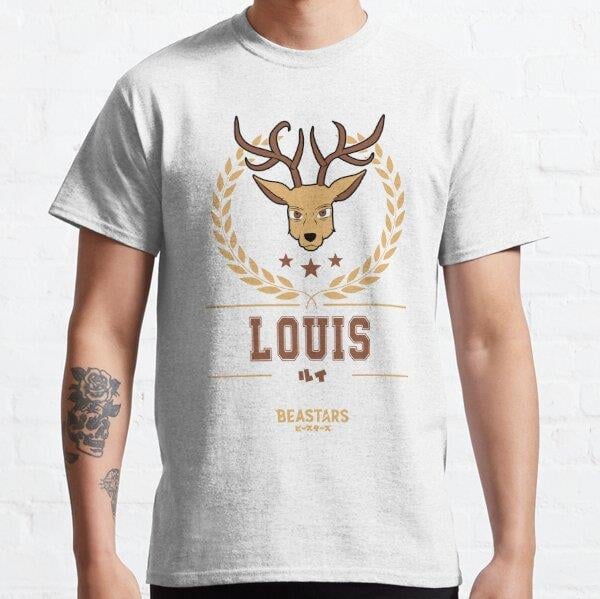 Unisex BEASTARS: TEAM LOUIS Tasarım Baskılı T-Shirt (Rahat Kalıp Tişört)