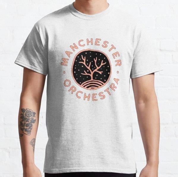 Unisex blackwhitereddesign group manchester orchestra band logo Baskılı T-Shirt (Rahat Kalıp Tişört)