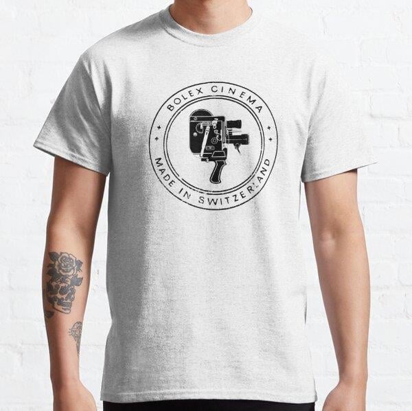 Unisex Bolex Cinema (black) distressed Baskılı T-Shirt (Rahat Kalıp Tişört)