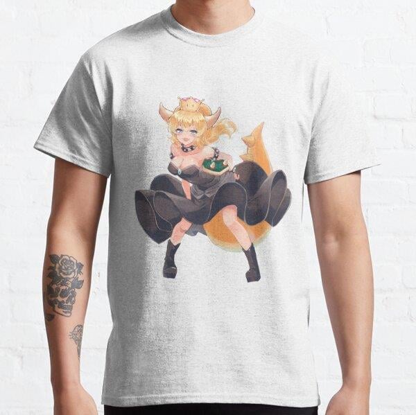 Unisex Bowsette Tasarım Baskılı T-Shirt (Rahat Kalıp Tişört)