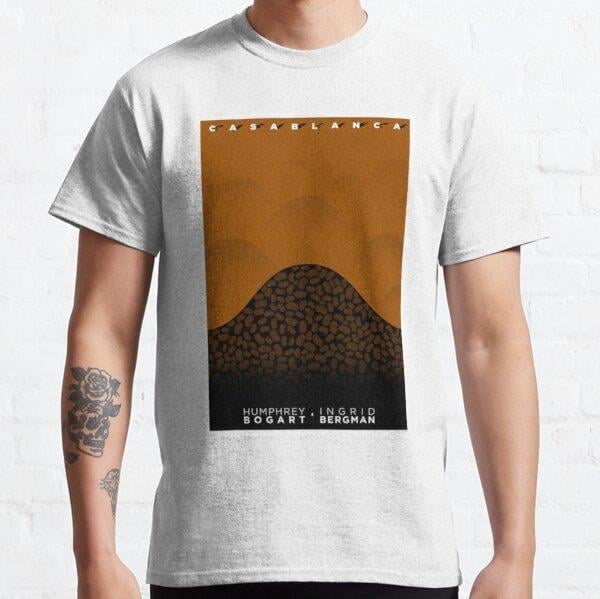 Unisex Casablanca (1942) Movie Baskılı T-Shirt (Rahat Kalıp Tişört)