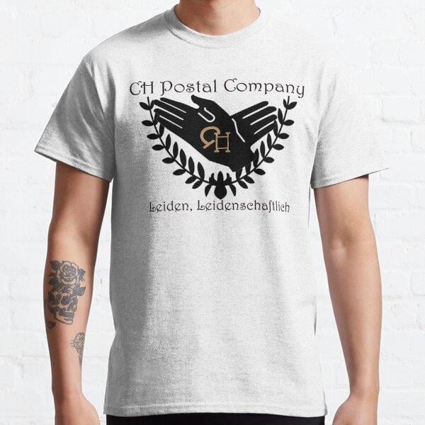 Unisex CH Postal Company (Violet Evergarden) Tasarım Baskılı T-Shirt (Rahat Kalıp Tişört)