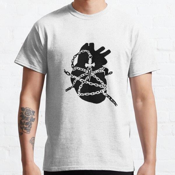 Unisex Chain Tasarım Baskılı T-Shirt (Rahat Kalıp Tişört)