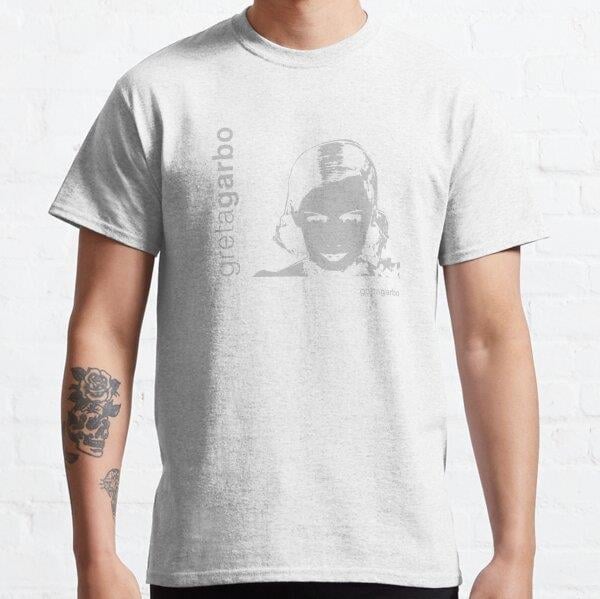 Unisex Classic Greta Garbo poster (red) Baskılı T-Shirt (Rahat Kalıp Tişört)