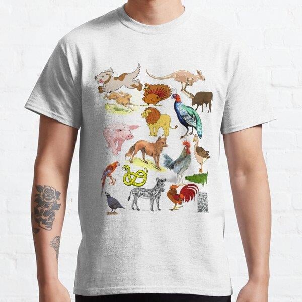 Unisex Clean and Unclean Animals standing for Gentiles Baskılı T-Shirt (Rahat Kalıp Tişört)