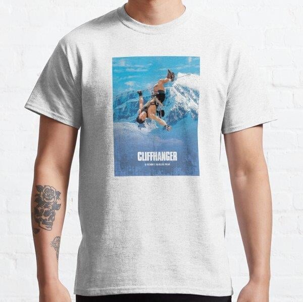 Unisex Cliffhanger Baskılı T-Shirt (Rahat Kalıp Tişört)