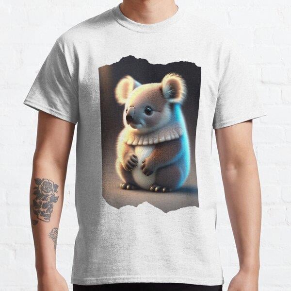 Unisex cute animals, animal,animals,legendary animals, cute panda Baskılı T-Shirt (Rahat Kalıp Tişört)