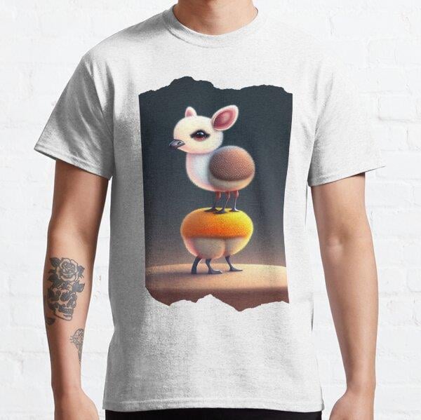 Unisex cute animals, animal,animals,legendary animals, cute bird Baskılı T-Shirt (Rahat Kalıp Tişört)
