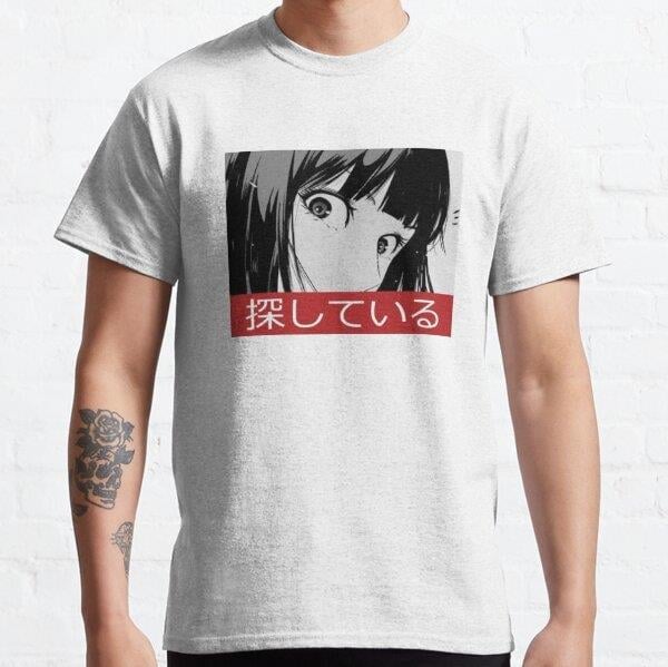 Unisex Cute anime girl Tasarım Baskılı T-Shirt (Rahat Kalıp Tişört)