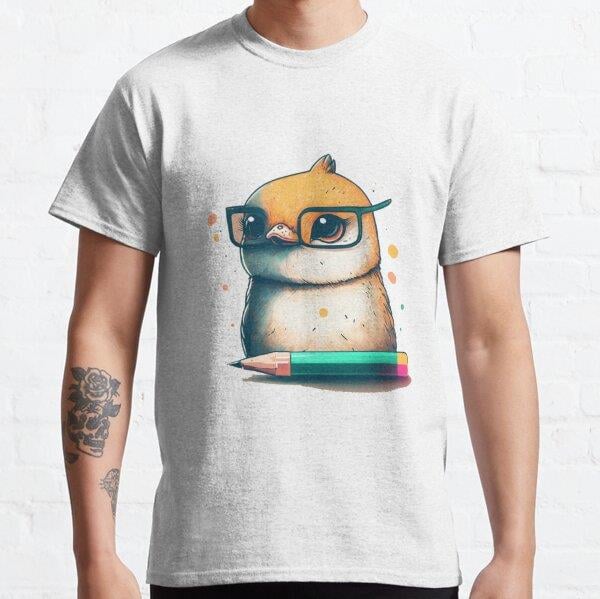 Unisex cute mandarin duck Baskılı T-Shirt (Rahat Kalıp Tişört)