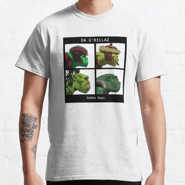 Unisex Da G'rillaz Ork Band Cover Art - Grim Dark Fantasy Edition Baskılı T-Shirt (Rahat Kalıp Tişört)