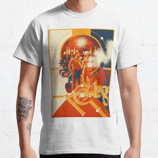 Unisex Dance In Bar Orange Night Party Poster Baskılı T-Shirt (Rahat Kalıp Tişört)