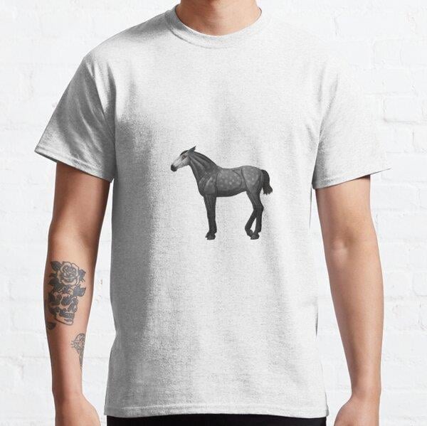 Unisex Dapple Percheron Baskılı T-Shirt (Rahat Kalıp Tişört)