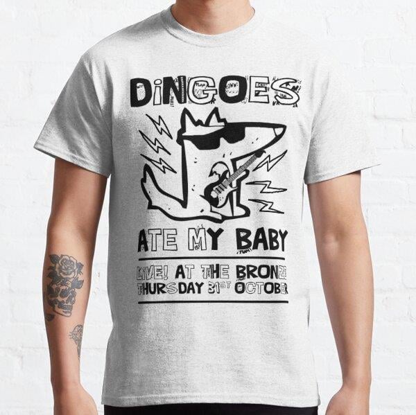 Unisex Dingoes Ate My Baby | Buffy The Vampire Slayer Band T-shirt Baskılı T-Shirt (Rahat Kalıp Tişört)
