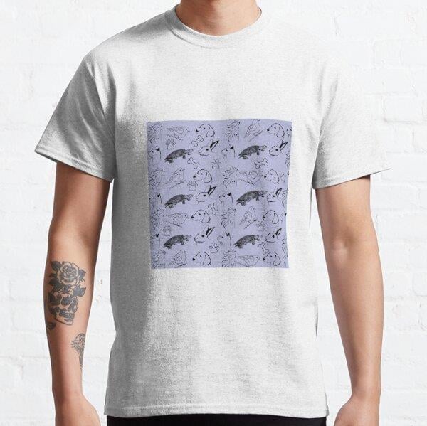 Unisex domestic animals Baskılı T-Shirt (Rahat Kalıp Tişört)