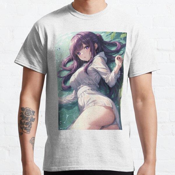 Unisex Fern The Ethereal Maiden of Beyond Journey End Anime Girl Waifu Tasarım Baskılı T-Shirt (Rahat Kalıp Tişört)