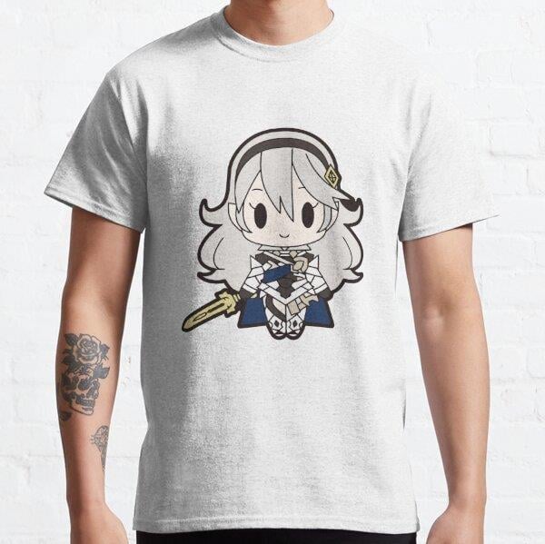 Unisex Fire Emblem: Fates Kamui Chibi (Female) Tasarım Baskılı T-Shirt (Rahat Kalıp Tişört)