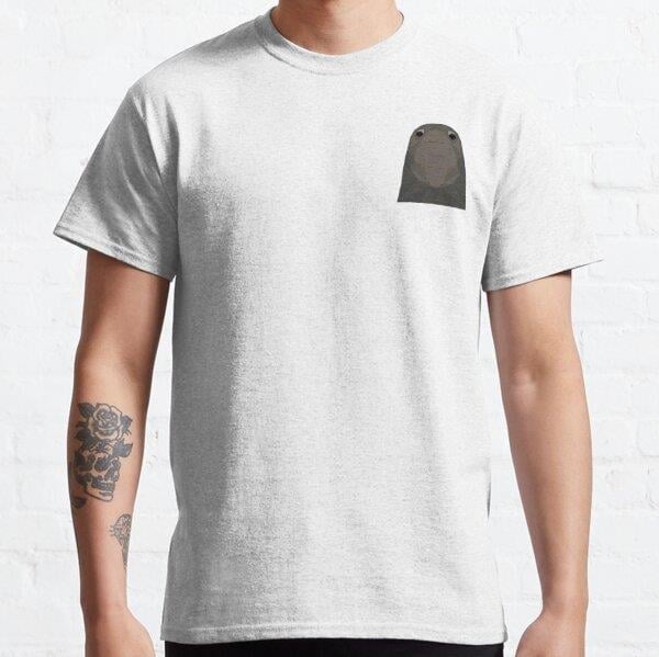 Unisex Geometric Elephant Seal Baskılı T-Shirt (Rahat Kalıp Tişört)