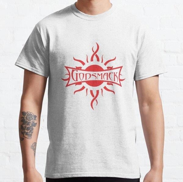 Unisex Godsmack Rock band Baskılı T-Shirt (Rahat Kalıp Tişört)