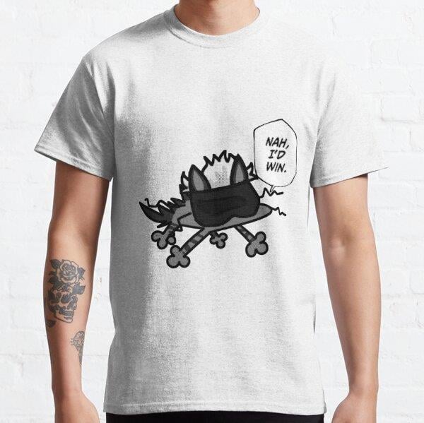 Unisex Gojo Satoru Cat Tasarım Baskılı T-Shirt (Rahat Kalıp Tişört)