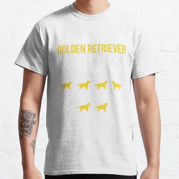 Unisex Golden Retriever Baskılı T-Shirt (Rahat Kalıp Tişört)