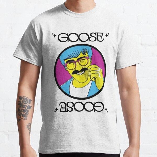 Unisex Goose American Band Baskılı T-Shirt (Rahat Kalıp Tişört)