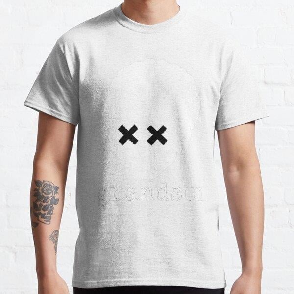 Unisex Grandson XX Eyes Design Baskılı T-Shirt (Rahat Kalıp Tişört)