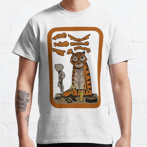 Unisex Guess WHO came for a Pint ? The Tiger Baskılı T-Shirt (Rahat Kalıp Tişört)