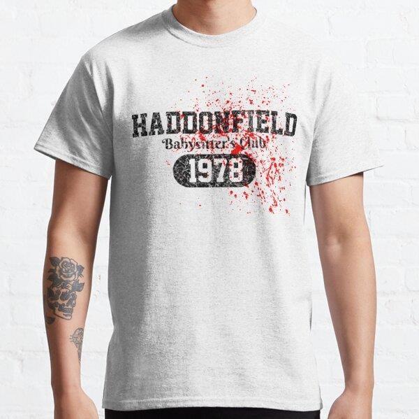 Unisex Haddonfield Babysitter's Club Baskılı T-Shirt (Rahat Kalıp Tişört)