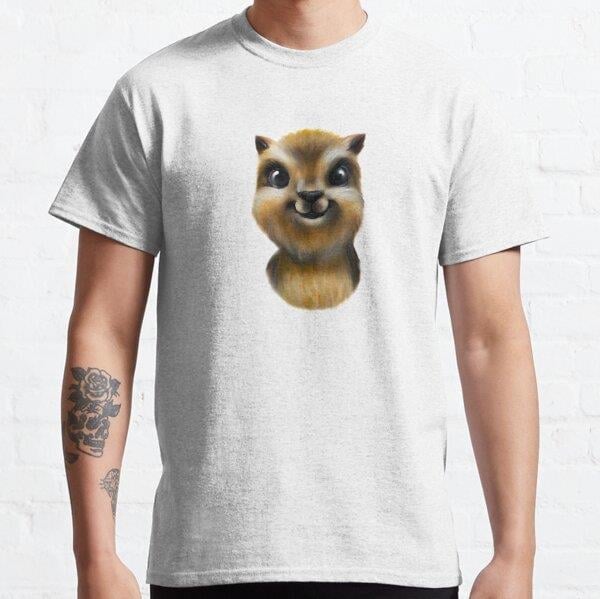 Unisex Happy Quokka acrylic painting Baskılı T-Shirt (Rahat Kalıp Tişört)
