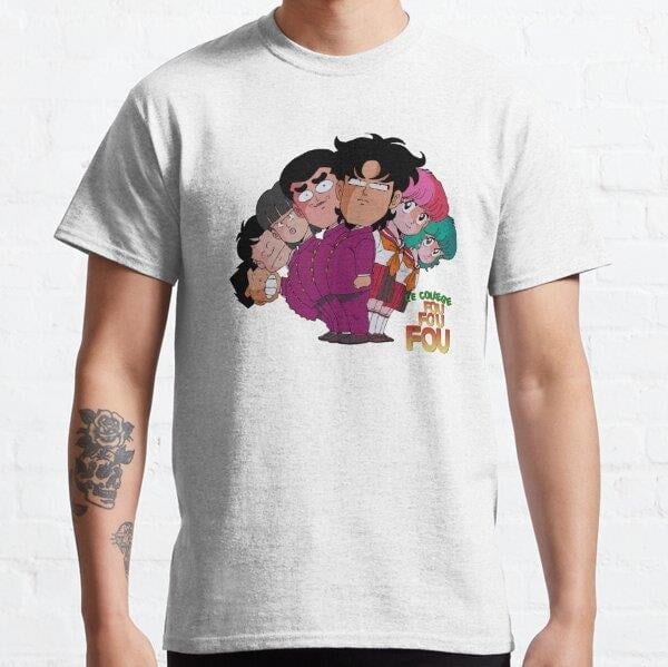 Unisex High School Kimengumi Le College Fou Fou Fou Tasarım Baskılı T-Shirt (Rahat Kalıp Tişört)