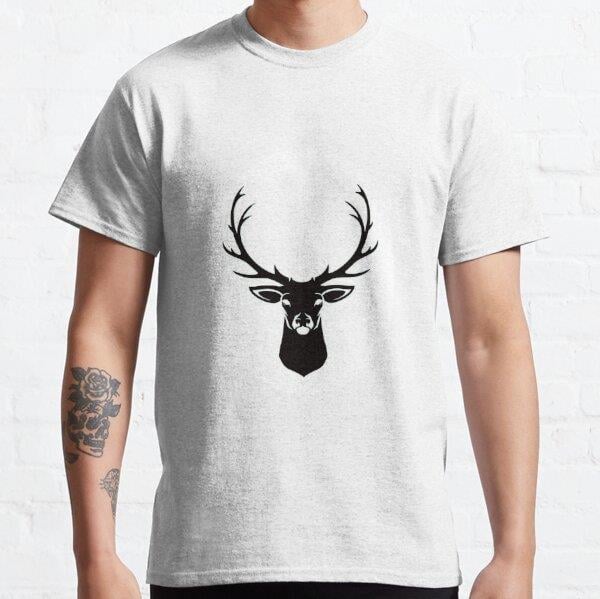Unisex id51-8 Black Color Deer, Roe Deer, Wild Nature, Nature Animals, Cute Animals, Romance, Mother Animals, Human Friendly Animals, Beautiful Animals, Charismatic Animals Baskılı T-Shirt (Rahat Kalıp Tişört)