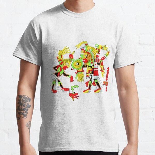 Unisex Inca Aztec Mexican Culture Baskılı T-Shirt (Rahat Kalıp Tişört)