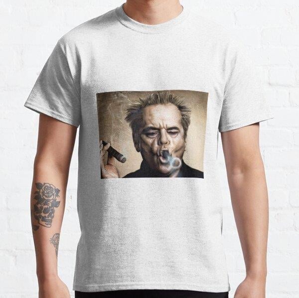 Unisex Jack Nicholson Baskılı T-Shirt (Rahat Kalıp Tişört)