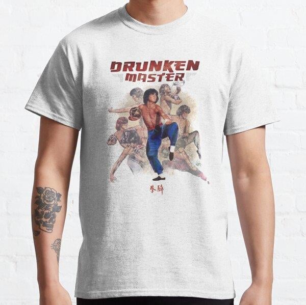 Unisex Jackie Chan: DRUNKEN MASTER Baskılı T-Shirt (Rahat Kalıp Tişört)