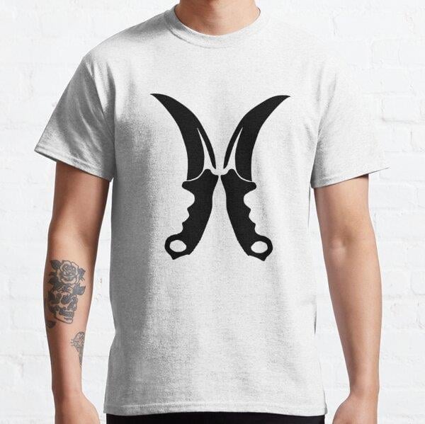 Unisex Karambit CSGO Tasarım Baskılı T-Shirt (Rahat Kalıp Tişört)